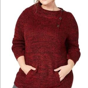 Style & Co Women's Pullover Knit Cowl Neck sweater-3X